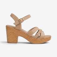 Mirelva Damen Sandalen mit geflochtenen Riemen und verstellbarer Schnalle