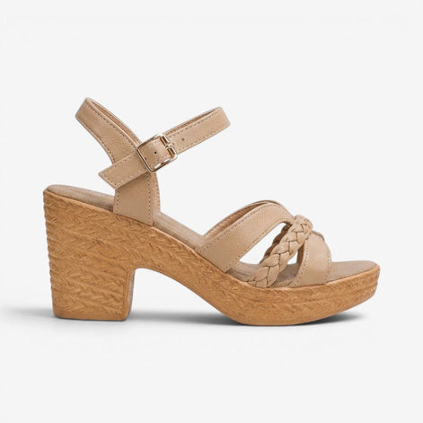 Mirelva Damen Sandalen mit geflochtenen Riemen und verstellbarer Schnalle