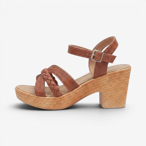 Mirelva Damen Sandalen mit geflochtenen Riemen und verstellbarer Schnalle