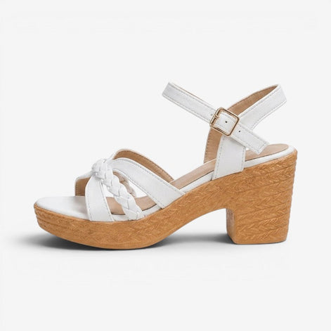 Mirelva Damen Sandalen mit geflochtenen Riemen und verstellbarer Schnalle