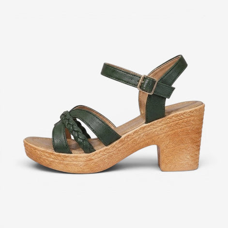 Mirelva Damen Sandalen mit geflochtenen Riemen und verstellbarer Schnalle