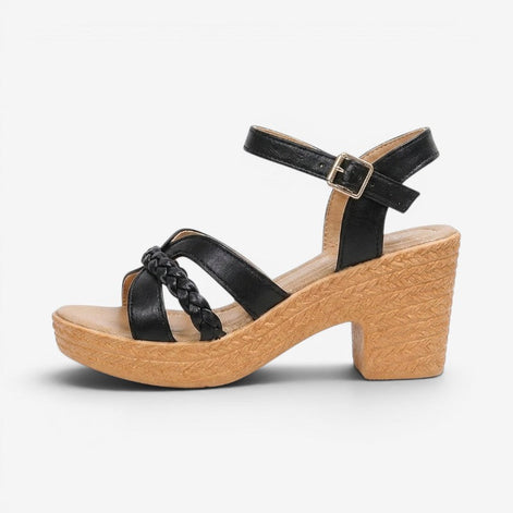 Mirelva Damen Sandalen mit geflochtenen Riemen und verstellbarer Schnalle