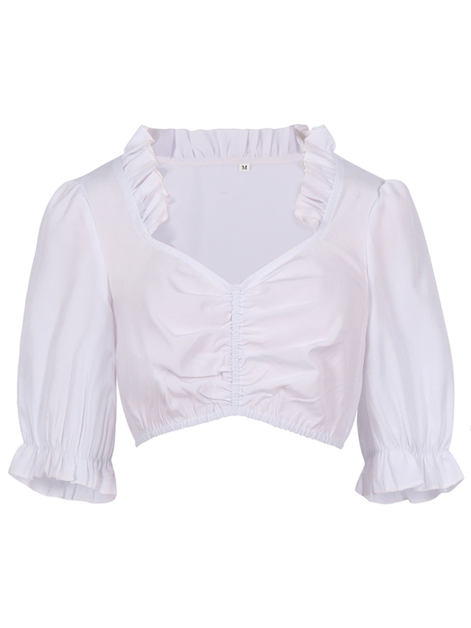 Damen Oktoberfest Dirndl mit Spitze und Rüschendetails – Marlene