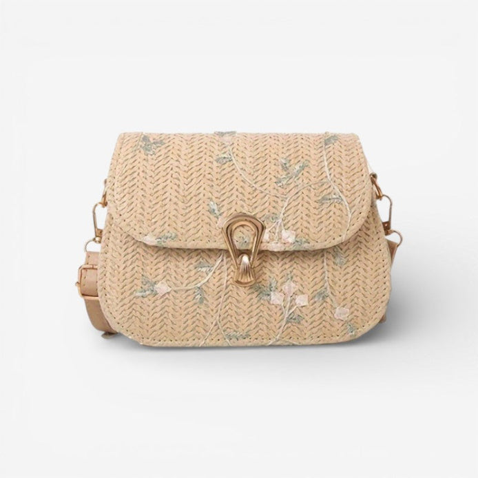 Elinora Schultertasche mit Blumenmuster und verstellbarem Gurt