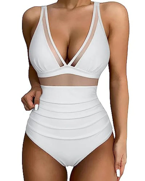 Ariavelle Damen Badeanzug mit verstellbaren Trägern