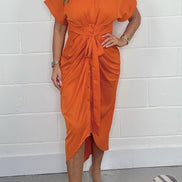 Rovienna Damen Hemdblusenkleid mit Gürtel