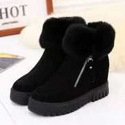 Damen Stiefeletten mit Keilabsatz und Reißverschluss – Velmira