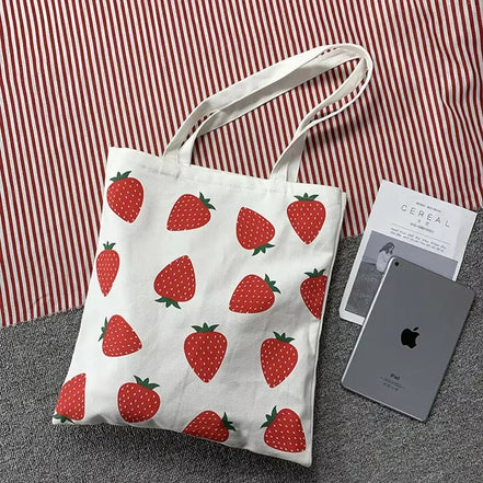 Lunessa Tote Tasche – Canvas Tasche mit Print, Reißverschluss und Doppelgriffen