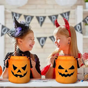 Halloween Kürbis-Süßigkeitenkorb mit LED-Beleuchtung – Luminox