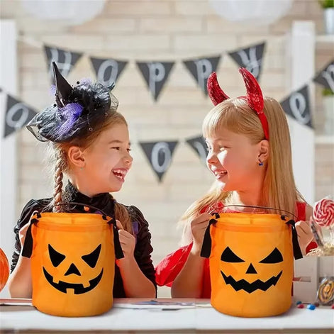 Halloween Kürbis-Süßigkeitenkorb mit LED-Beleuchtung – Luminox