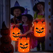 Halloween Kürbis-Süßigkeitenkorb mit LED-Beleuchtung – Luminox