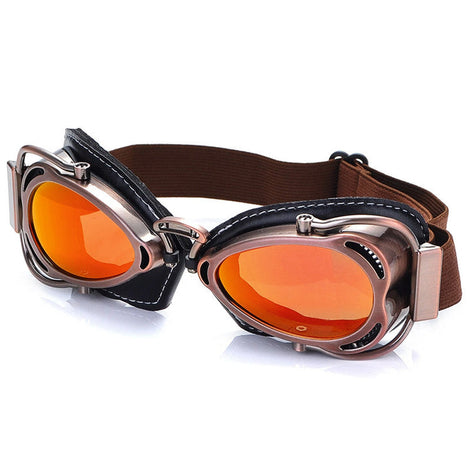 Terrox Motorradbrille mit faltbarem Rahmen und verstellbarem Band – Schutzbrille