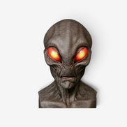 Alien Vollkopfmaske aus Latex und Silikon – Zarex