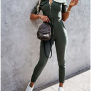 Carvona Overall – Damen Jumpsuit mit Gürtel, Cargo-Stil und verstellbarer Passform