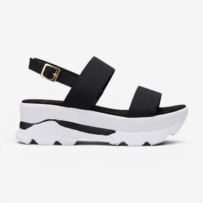 Damen Sandalen mit Offener Zehenpartie und Verstellbarem Riemen – Elenora