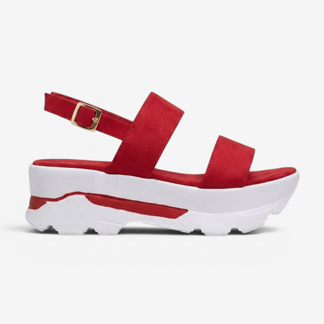 Damen Sandalen mit Offener Zehenpartie und Verstellbarem Riemen – Elenora