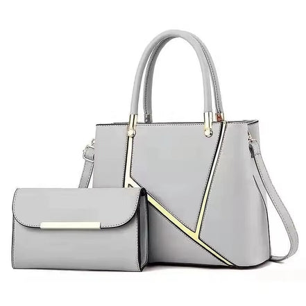 Gracelisse Damen Shopper Set mit geometrischem Muster und Pochette