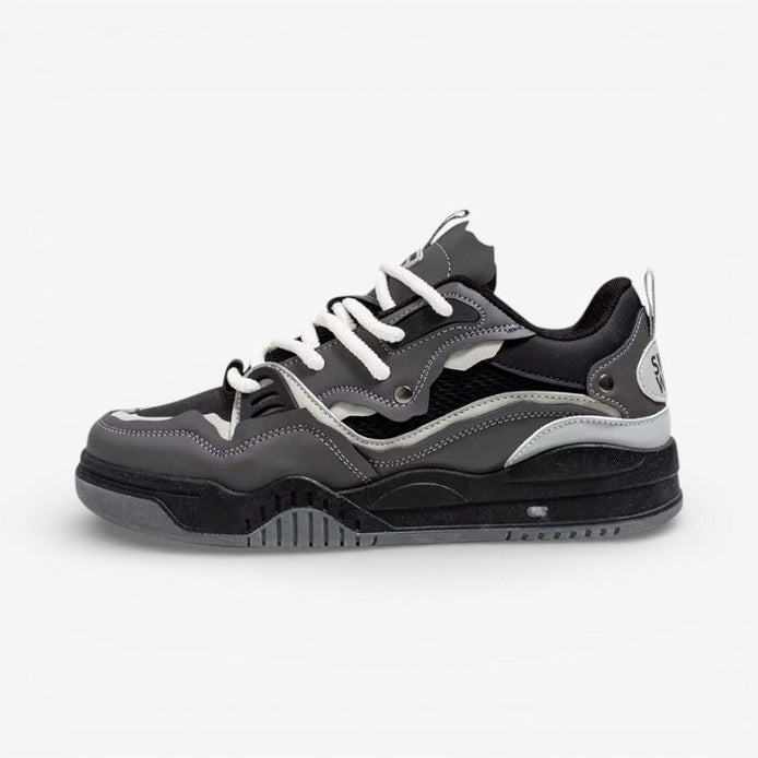 Norevix Herren Sneaker mit Schnürung und Runder Zehenform