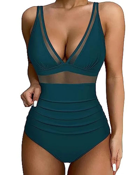 Ariavelle Damen Badeanzug mit verstellbaren Trägern